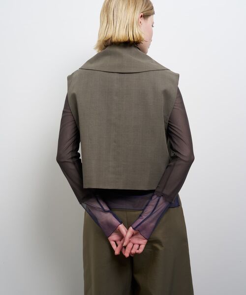 LANVIN ルカ期　ニットテーラードジャケット　ベージュ　S スクールニット カーディガン ベージュ 男女兼用 セーター 制服