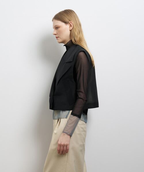 LANVIN en Bleu(ランバンオンブルー)の「シアーショートベスト(テーラードジャケット・レディース・ブラウン/ブラック・38)」の15枚目の写真