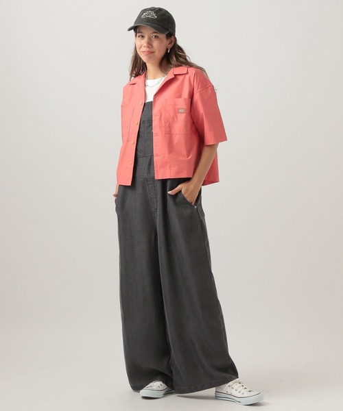 セール】【Dickies(ディッキーズ)】クロップシャツ（シャツ