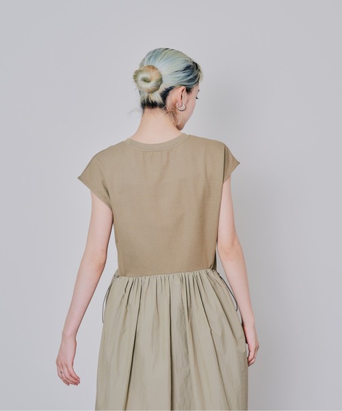 DOLLUPOOPS（ドールアップウップス）の「サイドギャザーボリュームスカートワンピース（ワンピース・レディース・ブラック/カーキ・38）」の14枚目の写真