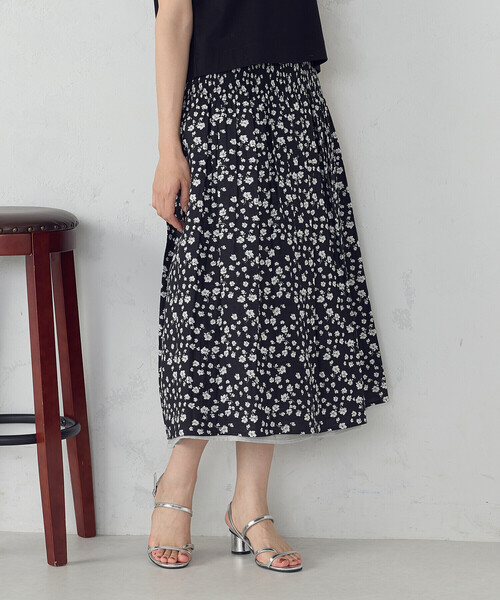 コムサイズム（COMME CA ISM）/【リバーシブル】花柄ジャガードスカート リバーシブル】花柄ジャガードスカート（スカート）｜COMME CA ISM