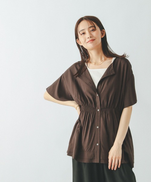 さらさらリラックスシャーリング半袖/571304
