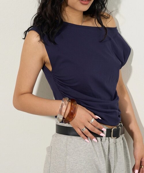 WHO'S WHO gallery（フーズフーギャラリー）の「ワイドバングル（バングル/リストバンド・レディース・ブラウン/オフホワイト/クリア/オレンジ・FREE）」の16枚目の写真