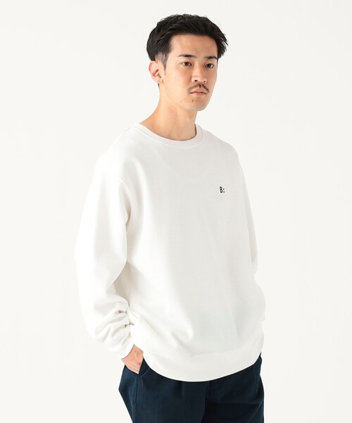 セール】ワンポイント ダンボールニット クルーネック スウェット