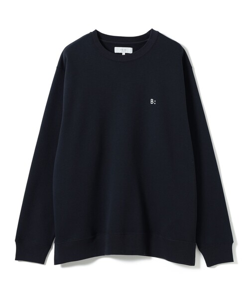 B:MING by BEAMS(ビーミングバイビームス)の「ワンポイント ダンボールニット クルーネック スウェット(ユニセックス)(スウェット・メンズ・オフホワイト/ネイビー・S/M/L/XL)」の8枚目の写真