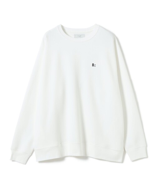 B:MING by BEAMS(ビーミングバイビームス)の「ワンポイント ダンボールニット クルーネック スウェット(ユニセックス)(スウェット・メンズ・オフホワイト/ネイビー・S/M/L/XL)」の11枚目の写真