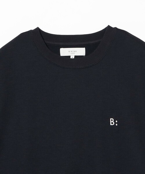 B:MING by BEAMS(ビーミングバイビームス)の「ワンポイント ダンボールニット クルーネック スウェット(ユニセックス)(スウェット・メンズ・オフホワイト/ネイビー・S/M/L/XL)」の18枚目の写真