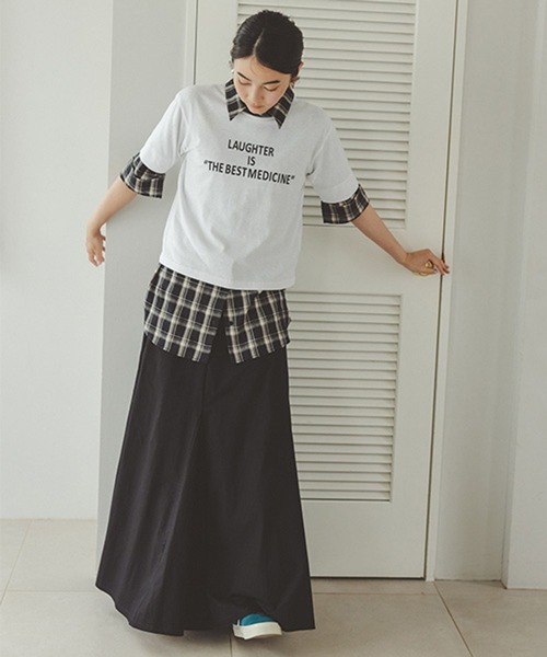 ブラウス シャツ 「daily CLIP」チェックストレートショートスリーブシャツ レディース daily CLIP】チェックストレートショートスリーブシャツ（シャツ