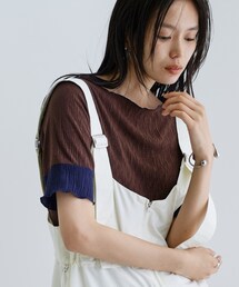 GALLEST | 【一部店舗限定】バイカラープリーツカットソー(Tシャツ/カットソー)