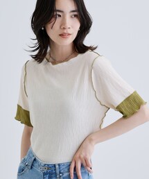GALLEST | 【一部店舗限定】バイカラープリーツカットソー(Tシャツ/カットソー)