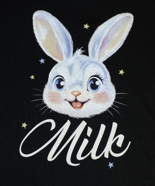 ★MAINBOOTH★April Bunny Hood T-Shirt(OATMEAL)★正規品/人気 Star Bunny Tシャツ（Tシャツ/カットソー）｜MILK（ミルク）の