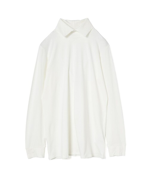 mizuiroind（ミズイロインド）の「mizuiro ind シャツカラーハイネックプルオーバー（Tシャツ/カットソー・レディース・ライトグレー/オレンジ/オフホワイト/ブラック/カーキ・FREE）」の22枚目の写真