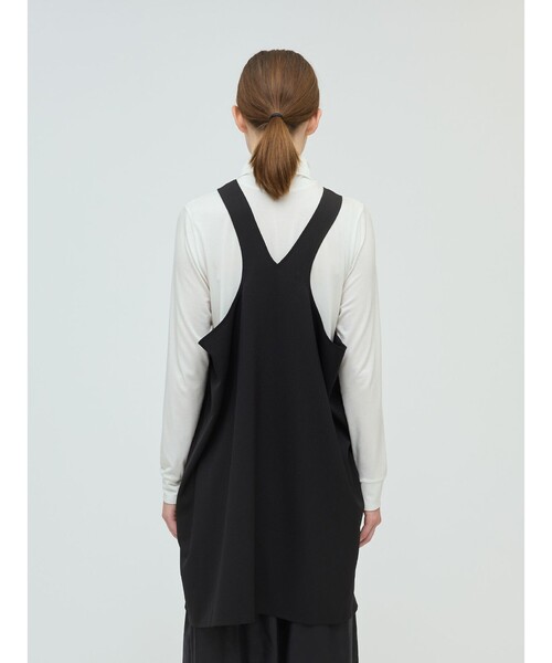 mizuiroind（ミズイロインド）の「mizuiro ind シャツカラーハイネックプルオーバー（Tシャツ/カットソー・レディース・ライトグレー/オレンジ/オフホワイト/ブラック/カーキ・FREE）」の6枚目の写真