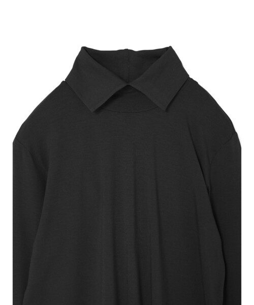 mizuiroind（ミズイロインド）の「mizuiro ind シャツカラーハイネックプルオーバー（Tシャツ/カットソー・レディース・ライトグレー/オレンジ/オフホワイト/ブラック/カーキ・FREE）」の15枚目の写真