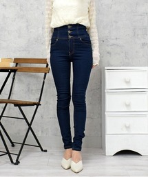 FUN（ファン）の「ボタンスキニーパンツ（デニムパンツ）」