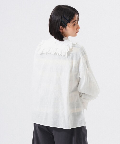 BEAMS BOY（ビームスボーイ）の「ユーロ ヴィンテージ フリル シャツ（シャツ/ブラウス・レディース・オフホワイト/ブラック・ONE SIZE）」の16枚目の写真