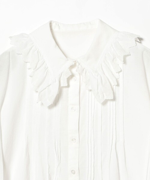 BEAMS BOY（ビームスボーイ）の「ユーロ ヴィンテージ フリル シャツ（シャツ/ブラウス・レディース・オフホワイト/ブラック・ONE SIZE）」の5枚目の写真