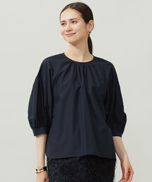 ジオメトリックフラワーレースクロップド丈シャツ ブラウス（シャツ