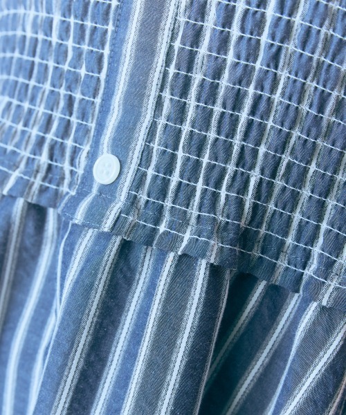 marun（マルン）の「＜大きいサイズ＞２点セット（ストライプシャツ＋ワンピース） marun（ワンピース・レディース・ネイビー/ピンク・4L/3L/LL/L/5L）」の21枚目の写真