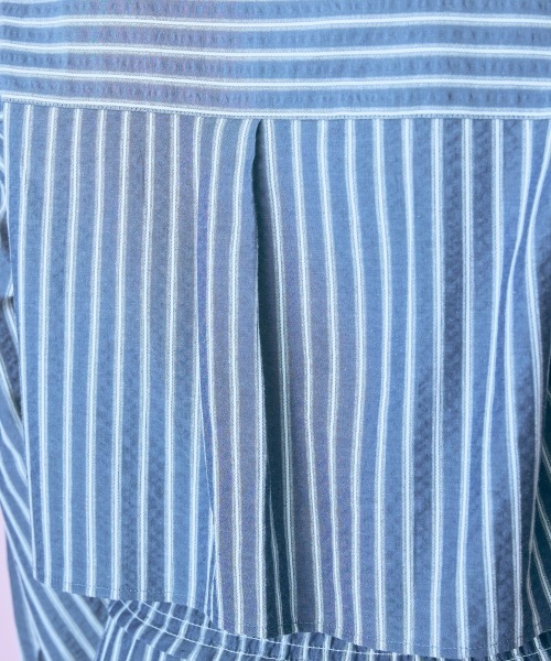 marun（マルン）の「＜大きいサイズ＞２点セット（ストライプシャツ＋ワンピース） marun（ワンピース・レディース・ネイビー/ピンク・4L/3L/LL/L/5L）」の18枚目の写真