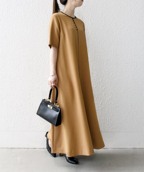 SHIPS any:〈洗濯機可能〉ウーステッド パイピング ボタン フレア