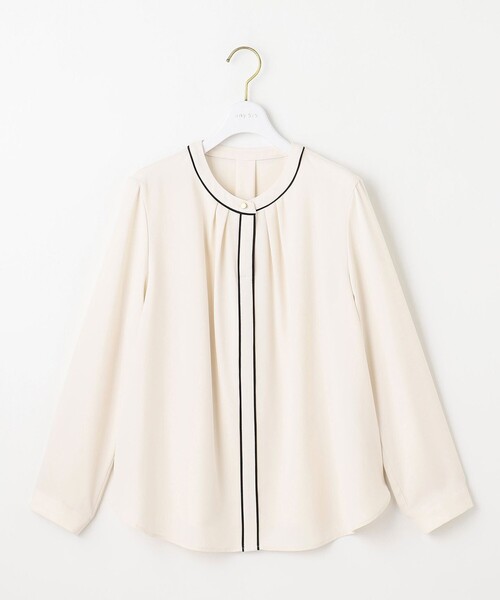 ANY SIS(エニィスィス)の「フロントタックバイカラー ブラウス(シャツ/ブラウス・レディース・黄土色系/ネイビー系/アイボリー系・MEDIUM)」の6枚目の写真