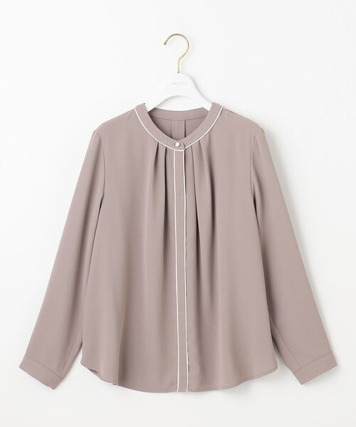 ANY SIS(エニィスィス)の「フロントタックバイカラー ブラウス(シャツ/ブラウス・レディース・黄土色系/ネイビー系/アイボリー系・MEDIUM)」の7枚目の写真