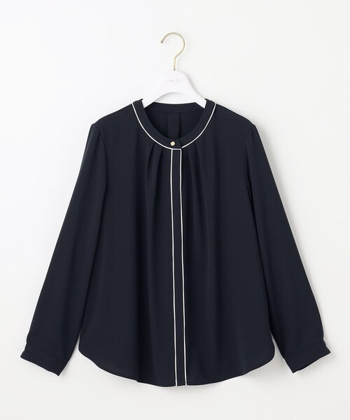 ANY SIS(エニィスィス)の「フロントタックバイカラー ブラウス(シャツ/ブラウス・レディース・黄土色系/ネイビー系/アイボリー系・MEDIUM)」の8枚目の写真