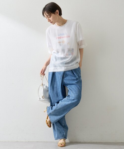 Whim Gazette(ウィムガゼット)の「シアーフェザーTEE(シャツ/ブラウス・レディース・オフホワイト/ベビーピンク・FREE)」の13枚目の写真