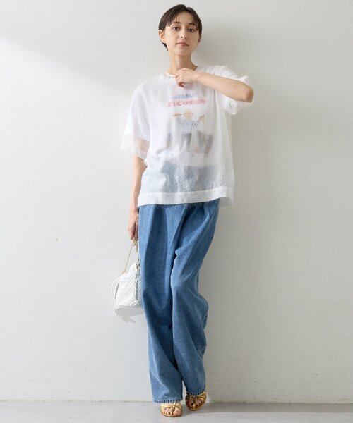 Whim Gazette(ウィムガゼット)の「シアーフェザーTEE(シャツ/ブラウス・レディース・オフホワイト/ベビーピンク・FREE)」の16枚目の写真