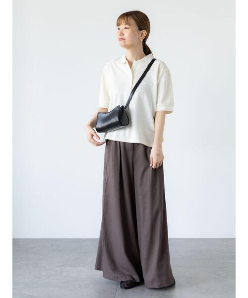 Lugnoncure(ルノンキュール)の「鹿の子ポロシャツ(その他トップス・レディース・ブラック/オフホワイト/ネイビー・F)」の8枚目の写真