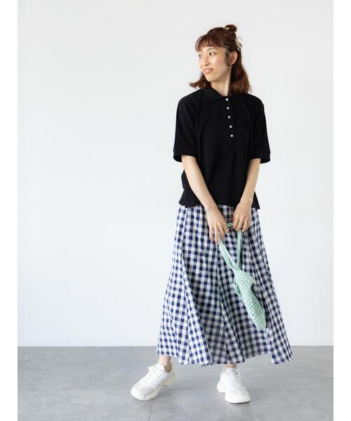 Lugnoncure(ルノンキュール)の「鹿の子ポロシャツ(その他トップス・レディース・ブラック/オフホワイト/ネイビー・F)」の10枚目の写真