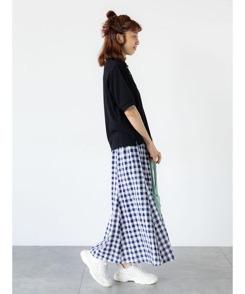 Lugnoncure(ルノンキュール)の「鹿の子ポロシャツ(その他トップス・レディース・ブラック/オフホワイト/ネイビー・F)」の11枚目の写真