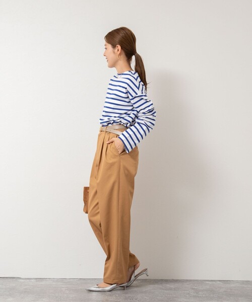 Rie Miller（リエミラー）の「BIGマリンボーダーボートネックプルオーバーカットソー（Tシャツ/カットソー・レディース・ブラウン系その他/ブラック系その他/ブルー系その他・38）」の18枚目の写真