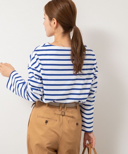 Rie Miller（リエミラー）の「BIGマリンボーダーボートネックプルオーバーカットソー（Tシャツ/カットソー・レディース・ブラウン系その他/ブラック系その他/ブルー系その他・38）」の21枚目の写真