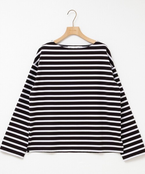 Rie Miller（リエミラー）の「BIGマリンボーダーボートネックプルオーバーカットソー（Tシャツ/カットソー・レディース・ブラウン系その他/ブラック系その他/ブルー系その他・38）」の10枚目の写真