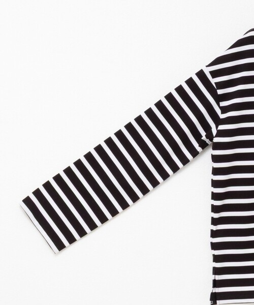 Rie Miller（リエミラー）の「BIGマリンボーダーボートネックプルオーバーカットソー（Tシャツ/カットソー・レディース・ブラウン系その他/ブラック系その他/ブルー系その他・38）」の4枚目の写真