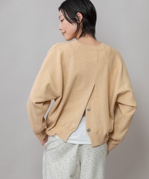 Munich | 12GGゴム地編みニットバックオープンプルオーバー(Tシャツ/カットソー)