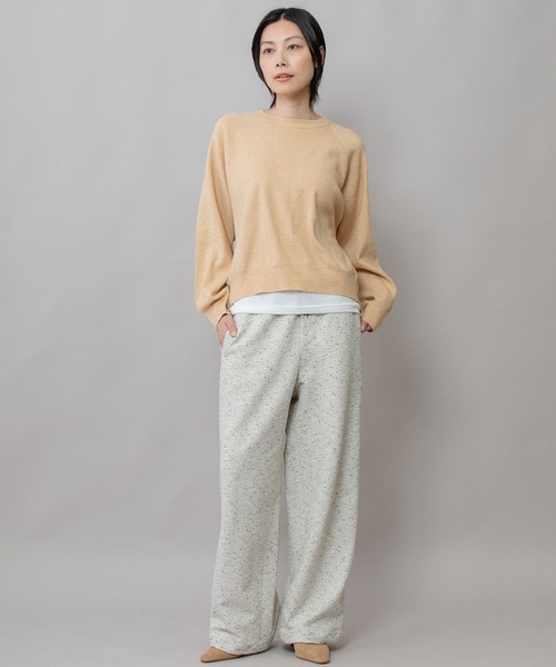 Munich（ミューニック）の「12GGゴム地編みニットバックオープンプルオーバー（Tシャツ/カットソー・レディース・ブラック/ブラウン/ライトベージュ・FREE）」の9枚目の写真