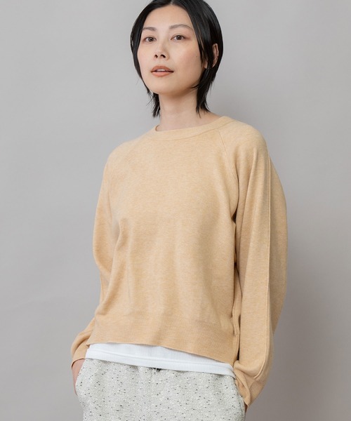 Munich（ミューニック）の「12GGゴム地編みニットバックオープンプルオーバー（Tシャツ/カットソー・レディース・ブラック/ブラウン/ライトベージュ・FREE）」の4枚目の写真