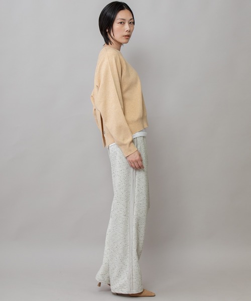 Munich（ミューニック）の「12GGゴム地編みニットバックオープンプルオーバー（Tシャツ/カットソー・レディース・ブラック/ブラウン/ライトベージュ・FREE）」の8枚目の写真