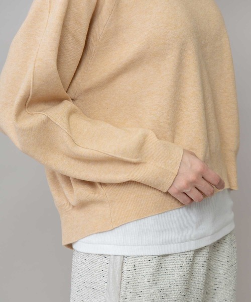 Munich（ミューニック）の「12GGゴム地編みニットバックオープンプルオーバー（Tシャツ/カットソー・レディース・ブラック/ブラウン/ライトベージュ・FREE）」の12枚目の写真