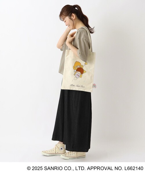 one'sterrace（ワンズテラス）の「【ワンズテラス限定】サンリオキャラクターズ ナラティブトート リトルツインスターズ（トートバッグ・レディース・アイボリー系8・99）」の10枚目の写真