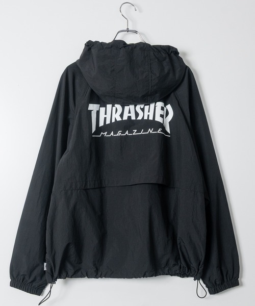 THRASHER(スラッシャー)の「【at】〔THRASHER/スラッシャー〕ナイロン ロゴプリント シェルジャケット マウンテンパーカー(マウンテンパーカー・メンズ・カーキ/ブラック/ライトグレー・LARGE/MEDIUM)」の2枚目の写真