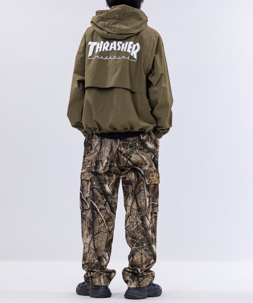 THRASHER(スラッシャー)の「【at】〔THRASHER/スラッシャー〕ナイロン ロゴプリント シェルジャケット マウンテンパーカー(マウンテンパーカー・メンズ・カーキ/ブラック/ライトグレー・LARGE/MEDIUM)」の6枚目の写真