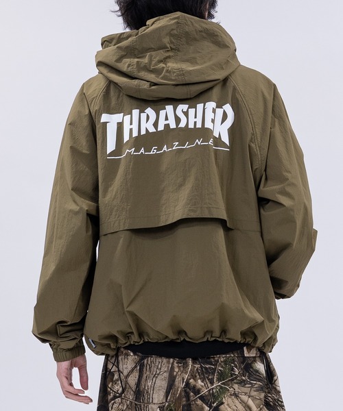 THRASHER(スラッシャー)の「【at】〔THRASHER/スラッシャー〕ナイロン ロゴプリント シェルジャケット マウンテンパーカー(マウンテンパーカー・メンズ・カーキ/ブラック/ライトグレー・LARGE/MEDIUM)」の19枚目の写真