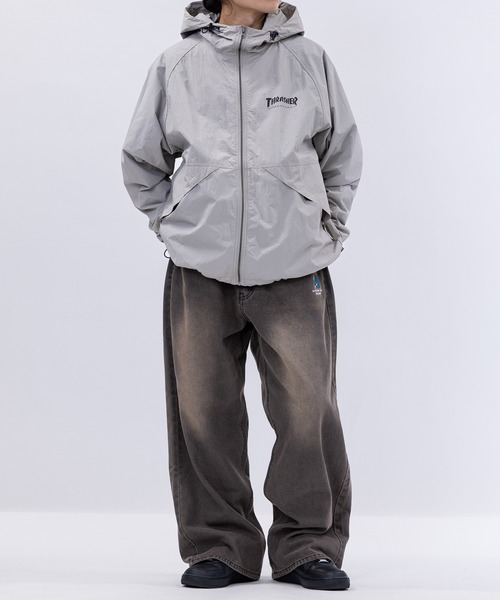 THRASHER(スラッシャー)の「【at】〔THRASHER/スラッシャー〕ナイロン ロゴプリント シェルジャケット マウンテンパーカー(マウンテンパーカー・メンズ・カーキ/ブラック/ライトグレー・LARGE/MEDIUM)」の15枚目の写真