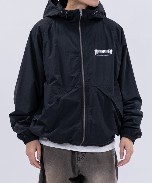 THRASHER(スラッシャー)の「【at】〔THRASHER/スラッシャー〕ナイロン ロゴプリント シェルジャケット マウンテンパーカー(マウンテンパーカー・メンズ・カーキ/ブラック/ライトグレー・LARGE/MEDIUM)」の7枚目の写真