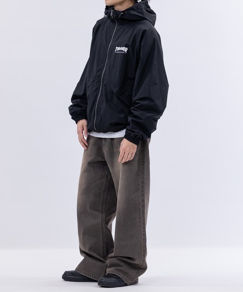 セール】【at】〔THRASHER/スラッシャー〕ナイロン ロゴプリント