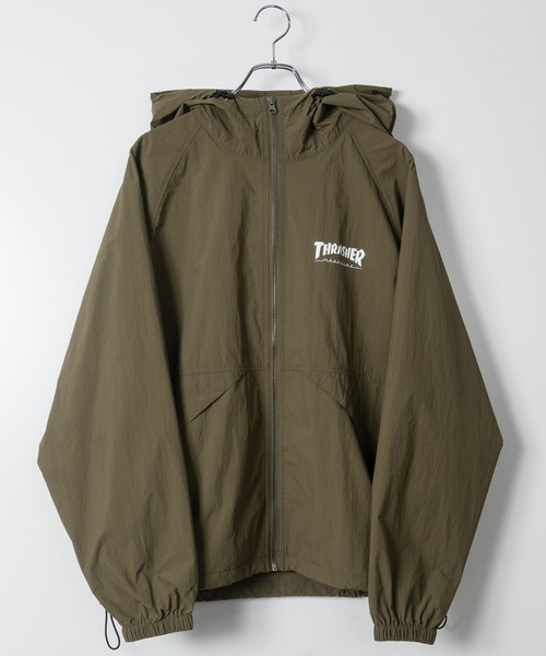 セール】【at】〔THRASHER/スラッシャー〕ナイロン ロゴプリント